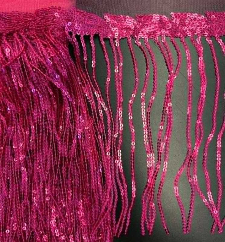 PALJETTFRANS "BLADE" - cerise - 2