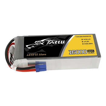 GensAce Tattu 16000mAh 14.8V 30C 4S1P Lipo Battery Pack with EC5