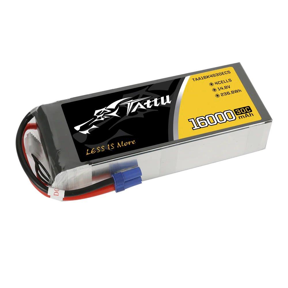 GensAce Tattu 16000mAh 14.8V 30C 4S1P Lipo Battery Pack with EC5 - 2