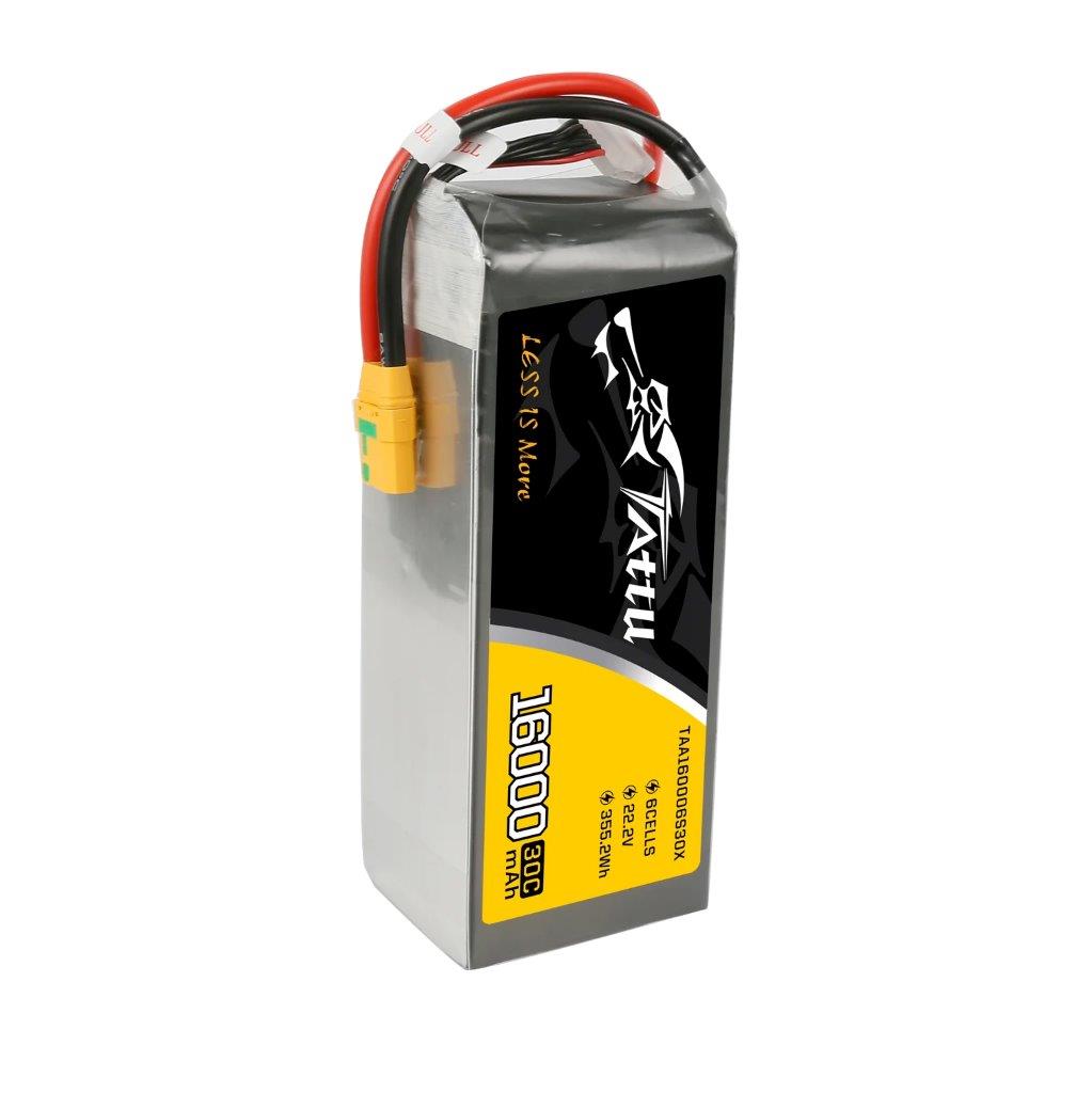 GensAce Tattu 16000mAh 22.2V 30C 6S1P LiPo Battery Pack with XT90 Anti-sparkPlug - 4