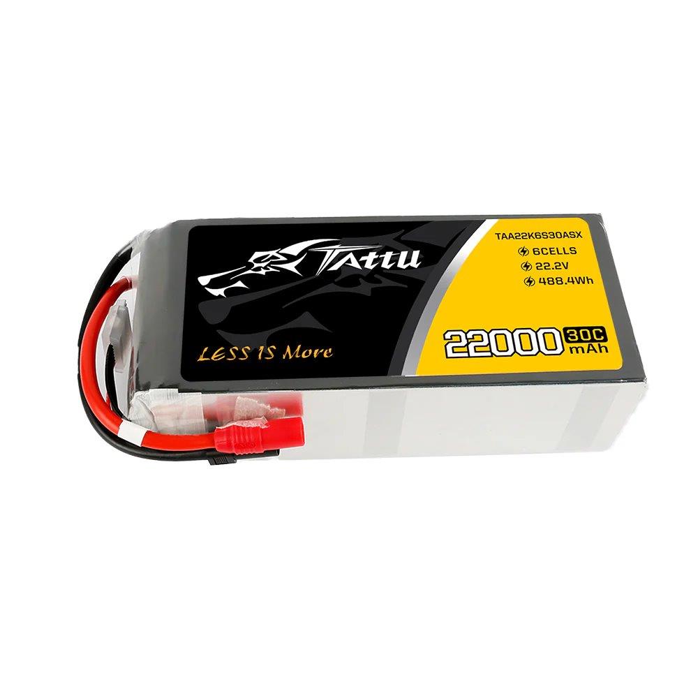 GensAce Tattu 22000mAh 22.2V 30C 6S1P Lipo Battery Pack with AS150+XT150 plug