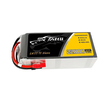 GensAce Tattu 22000mAh 22.2V 30C 6S1P Lipo Battery Pack with AS150+XT150 plug