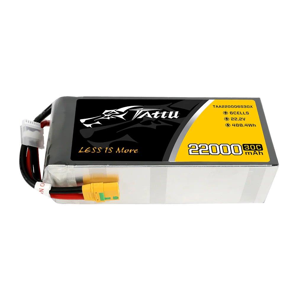 GensAce Tattu 22000mAh 22.2V 30C 6S1P Lipo Battery Pack with XT90-S plug