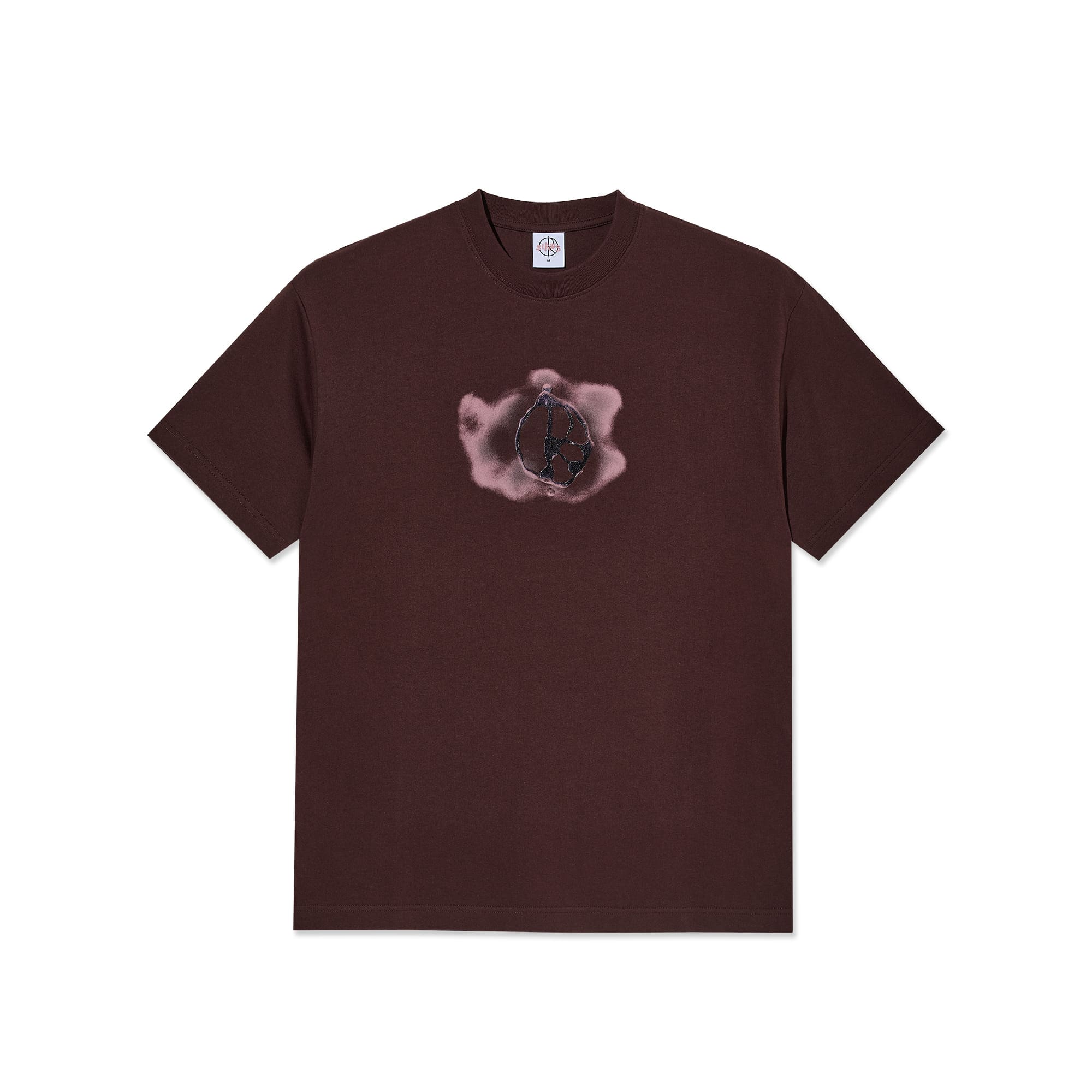 Polar Skate Co. Metal Logo T-shirt Washed Bordeaux