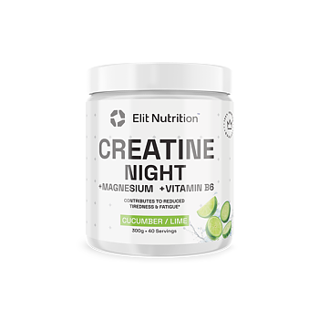 Creatine Night+ Magnesium Bisglycinate, 300 g - Cucumber/Lime