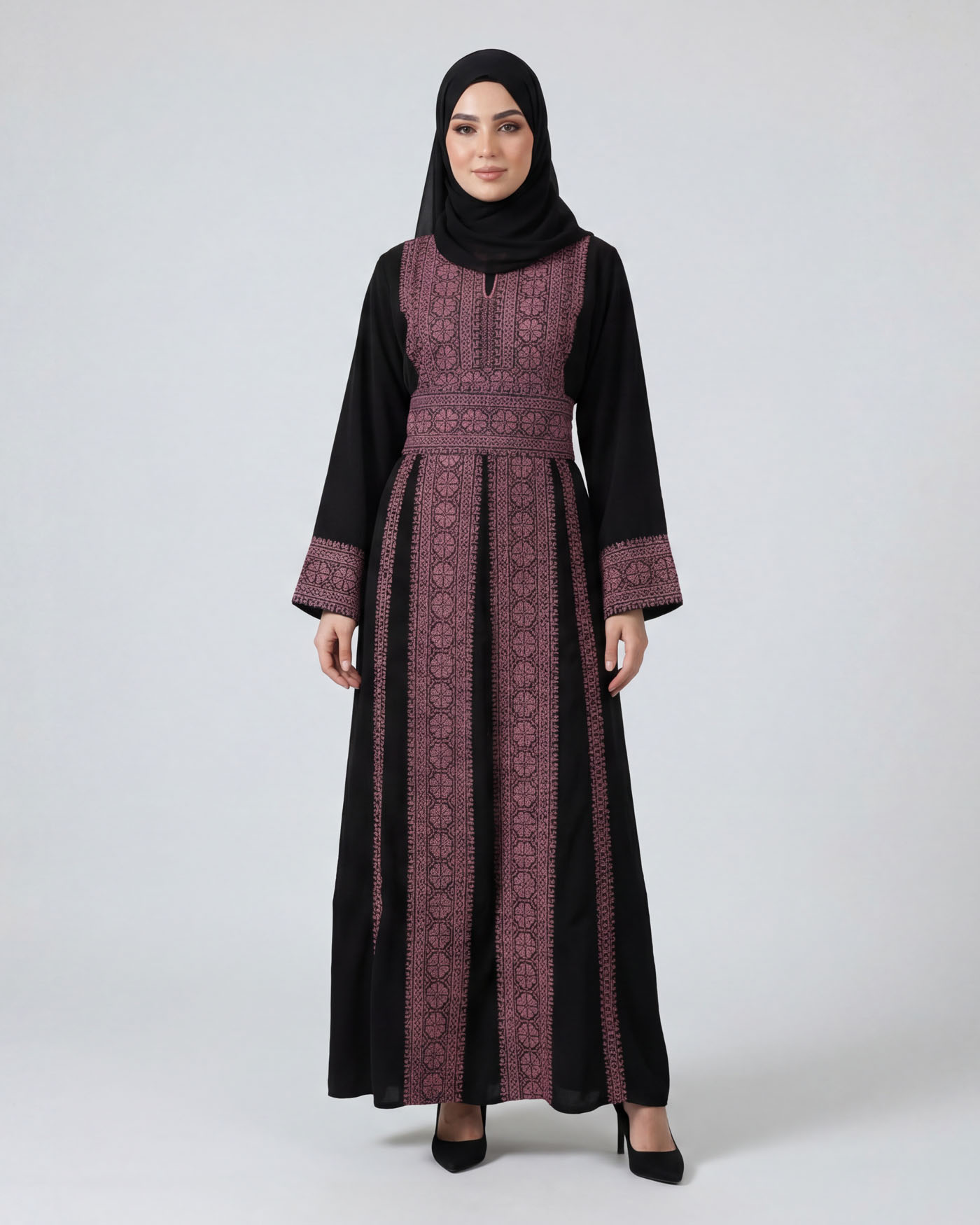 Traditional Abaya - Palestinian Thobe - Pink