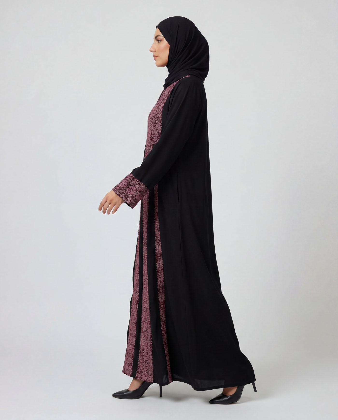 Traditional Abaya - Palestinian Thobe - Pink - 5