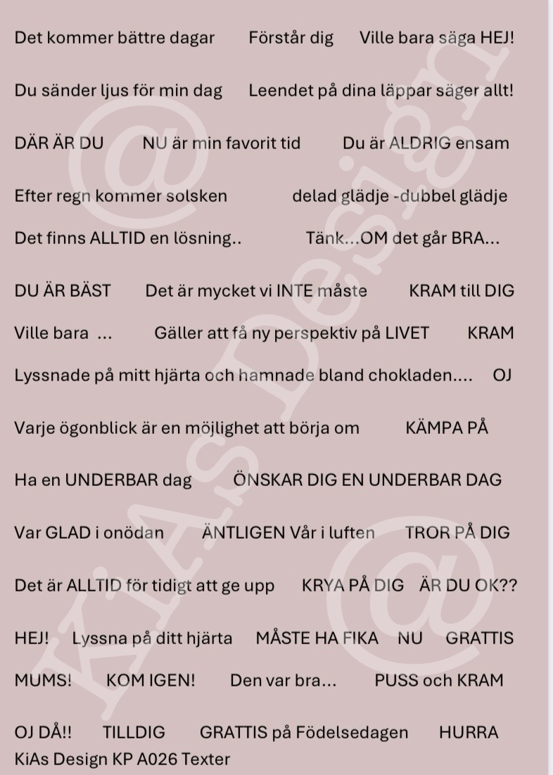KD KP A026 -Texter