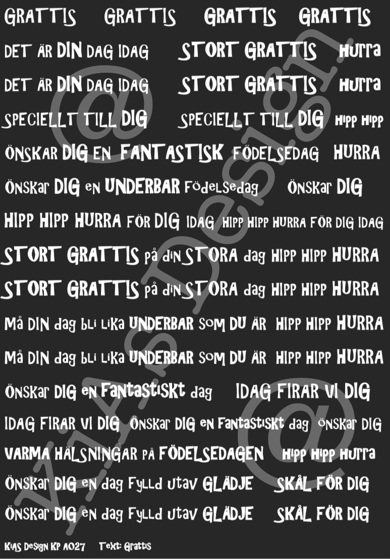 KD KP A027 -Grattis 