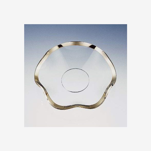 Ljusmanschett i glas - guldkant 65 mm