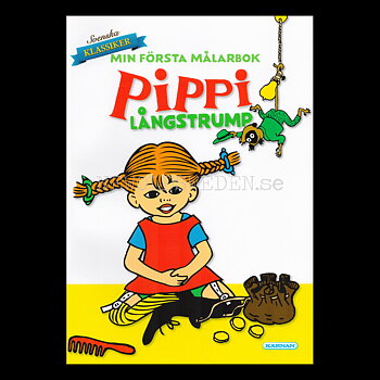 Pippi - Svenska KLASSIKER  MIN FÖRSTA MÅLARBOK - Pippi LÅNGSTRUMP - L80