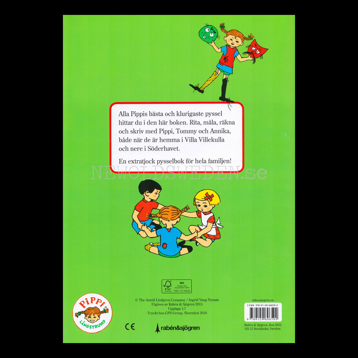 Pippi - PYSSELBOK - Pippi LÅNGSTRUMP - L90 - 3
