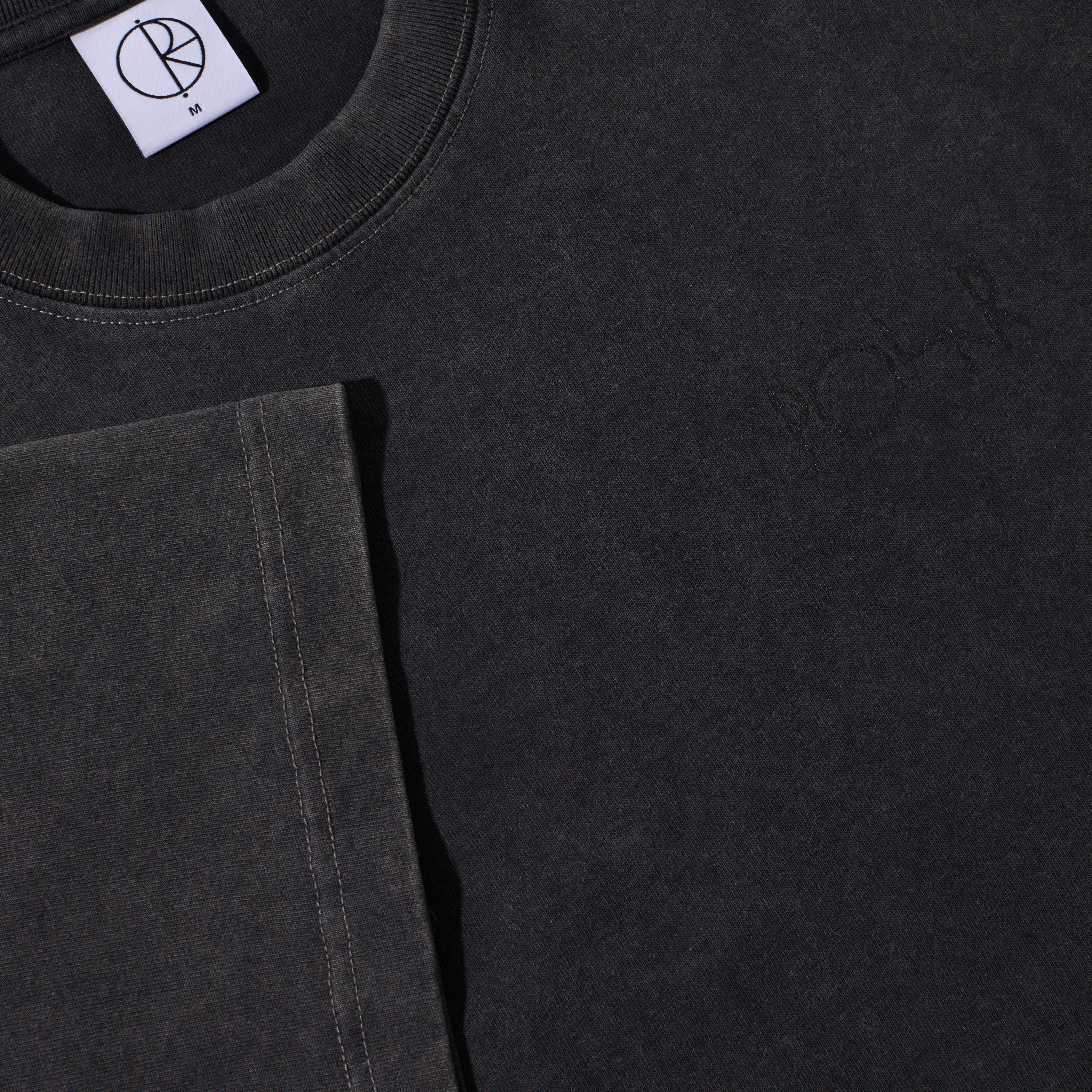 Polar Skate Co. Contrast T-shirt Stroke Logo Silver Black/Black - 3