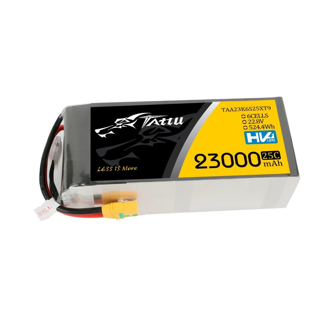 GensAce Tattu 23000mAh 22.8V 25C 6S1P HV High Voltage Lipo Battery Pack With XT9