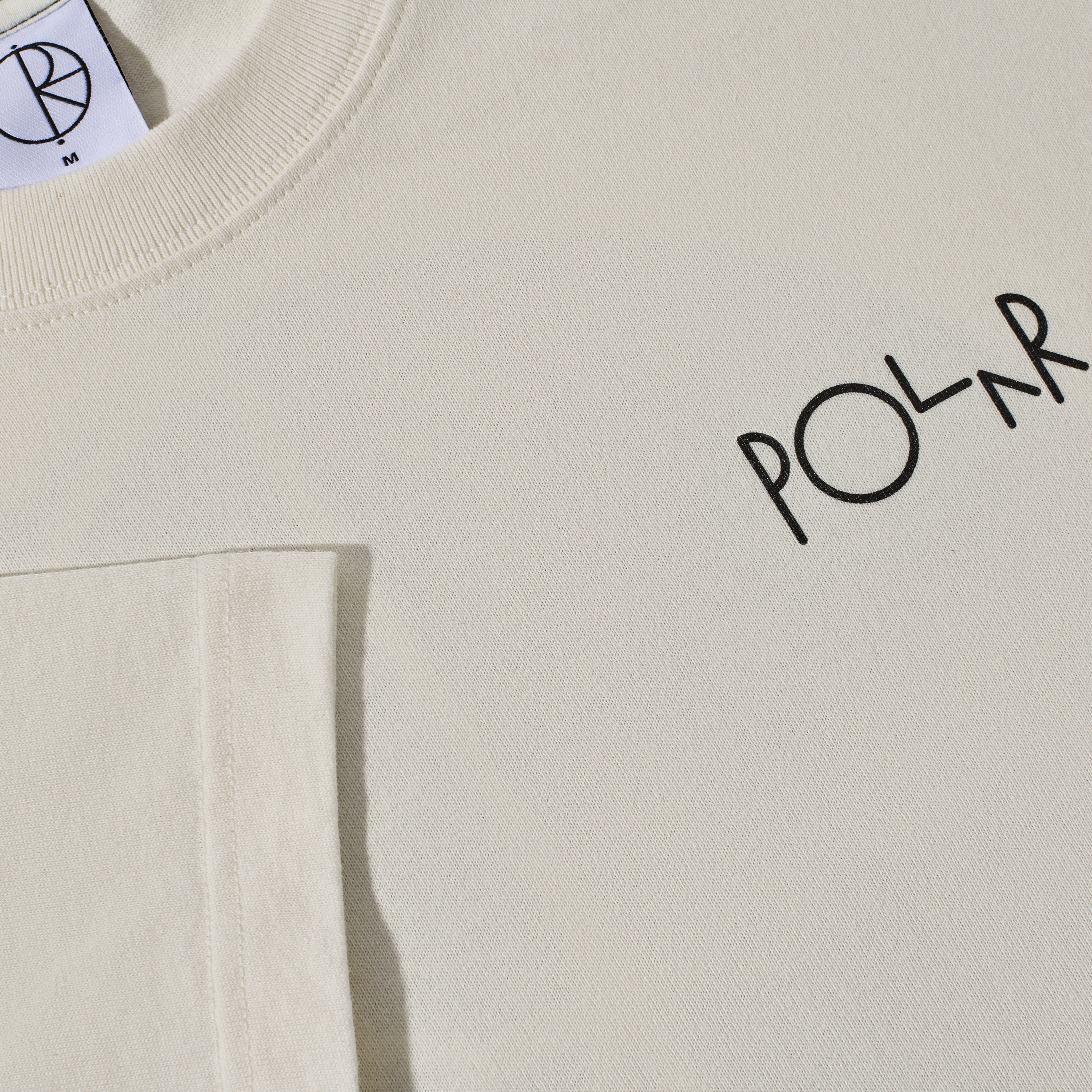 Polar Skate Co. Contrast T-shirt Fill Logo  Ivory/Black - 3