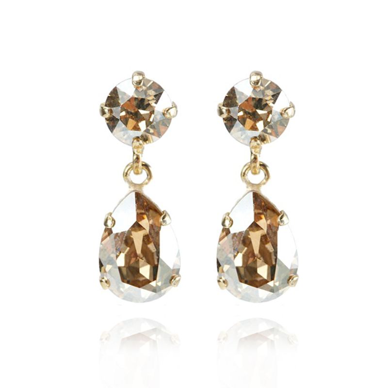Caroline Svedbom Mini Drop Earrings  Golden Shadow
