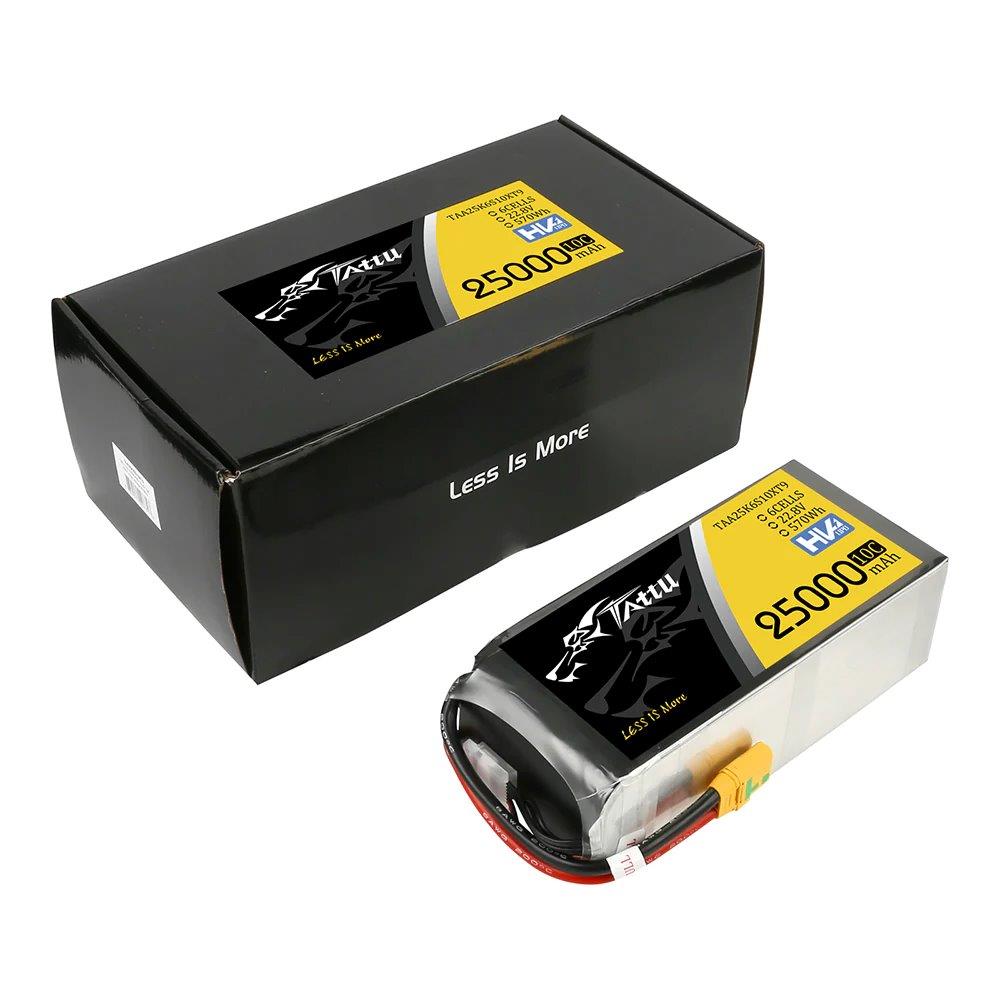 GensAce Tattu 25000mAh 22.8V 10C 6S1P HV High Voltage Lipo Battery Pack With XT9 - 5