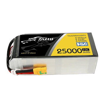 GensAce Tattu 25000mAh 22.8V 10C 6S1P HV High Voltage Lipo Battery Pack With XT9