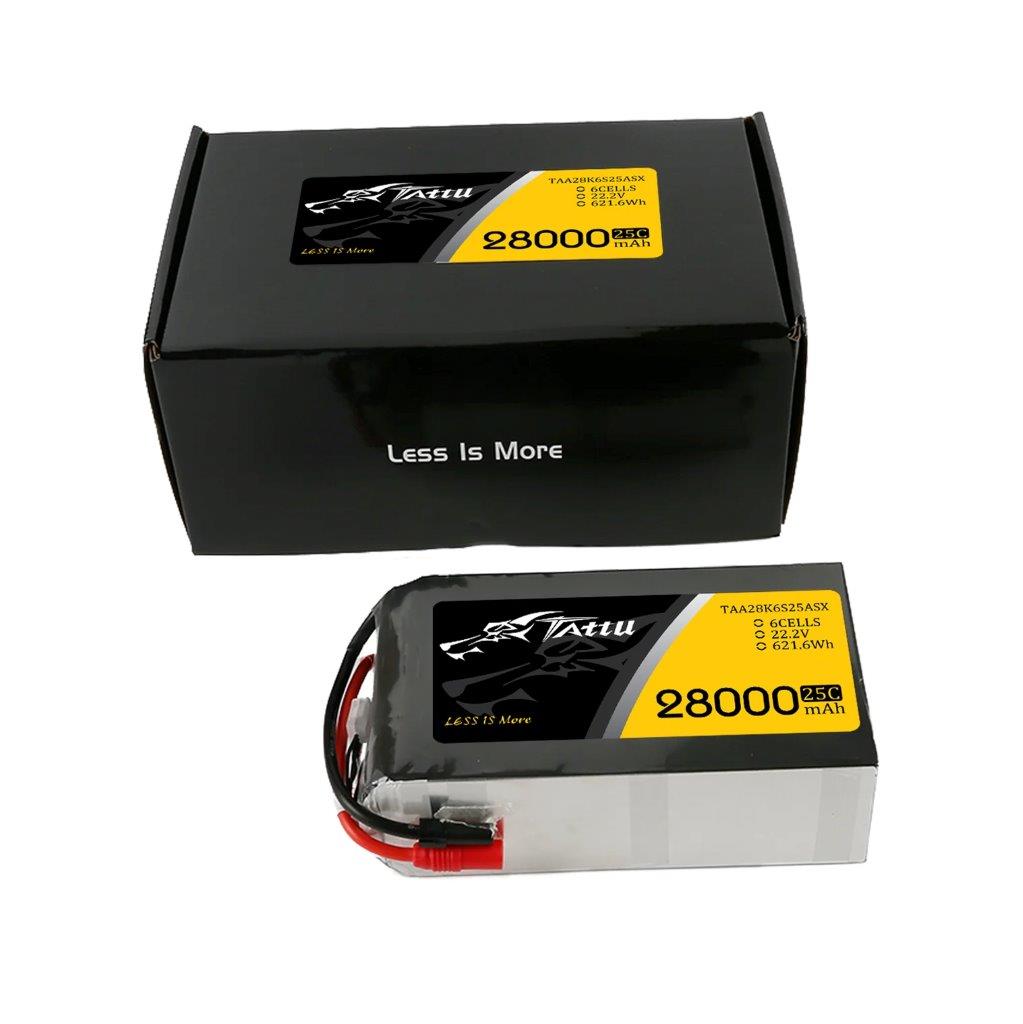 GensAce Tattu 28000mAh 22.2V 25C 6S1P Lipo Battery Pack with AS150+XT150 - 5