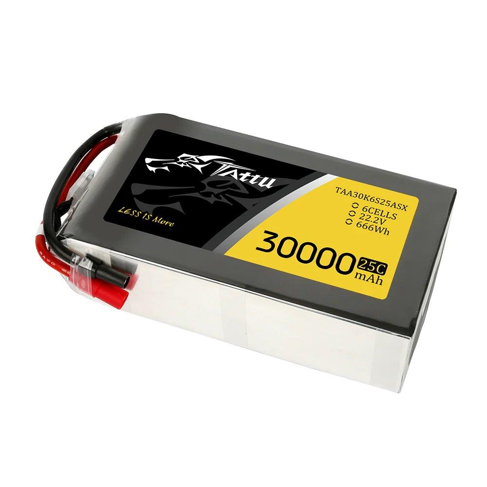 GensAce Tattu 30000mAh 22.2V 25C 6S1P Lipo Battery Pack with AS150+XT150 - 4