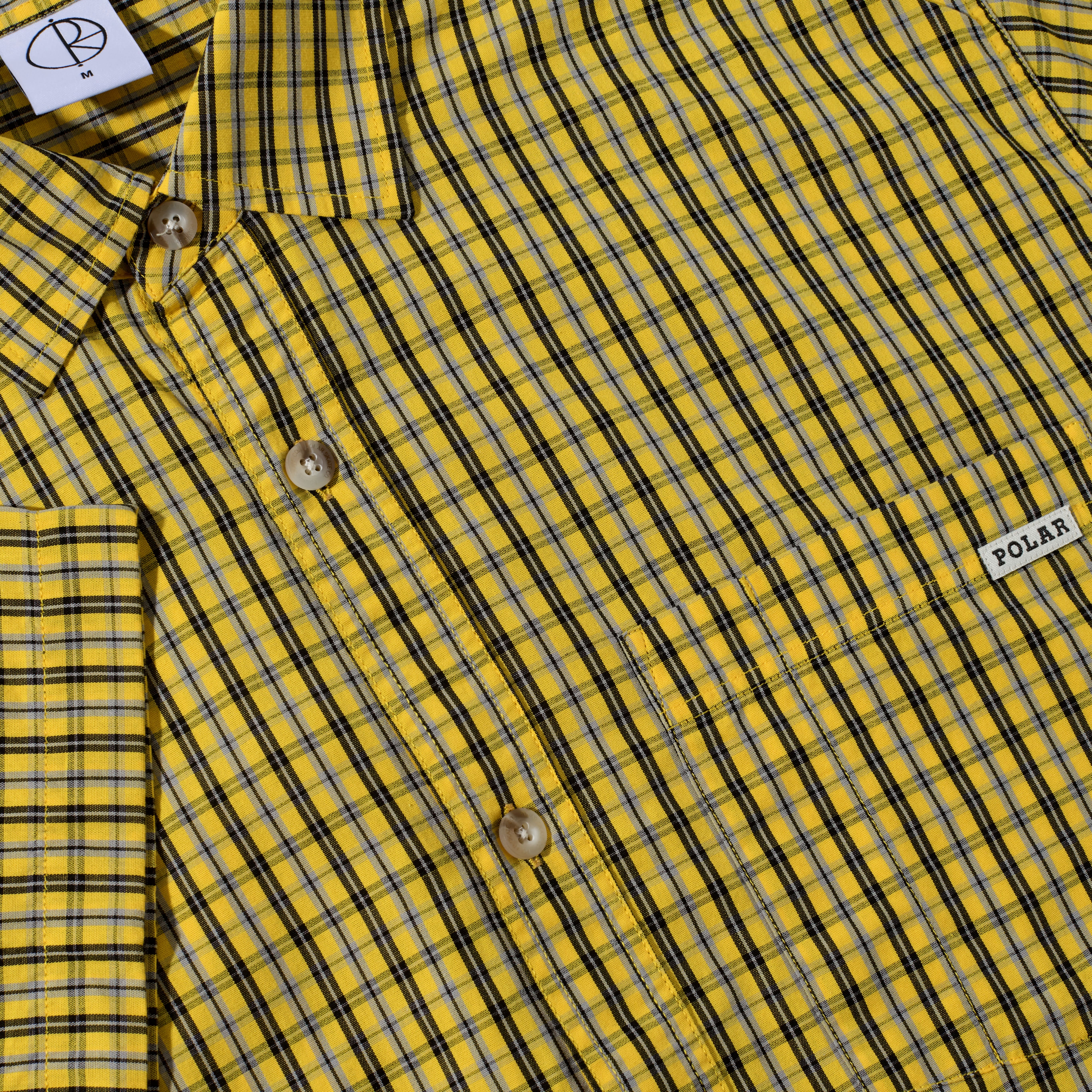 Polar Skate Co. Mitchell Skjorta Lemon/Black - 3