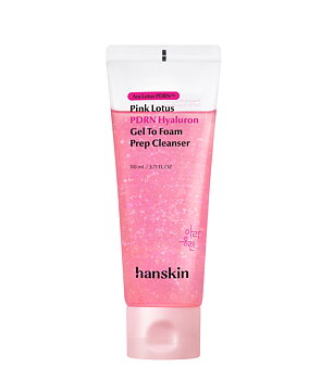 Hanskin Pink Lotus PDRN Hyaluron Gel To Foam Prep Cleanser 110ml