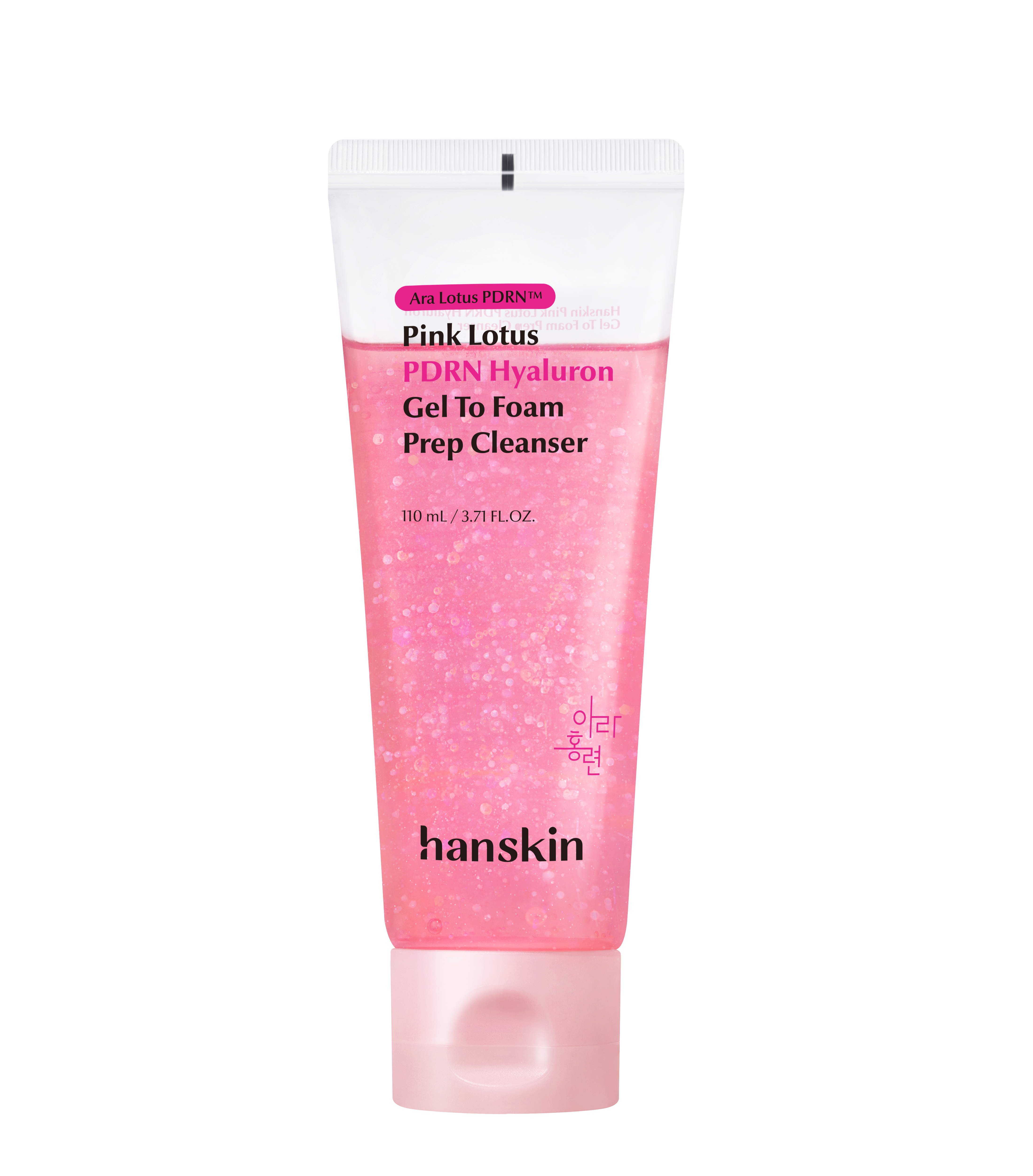 Hanskin Pink Lotus PDRN Hyaluron Gel To Foam Prep Cleanser 110ml - 3