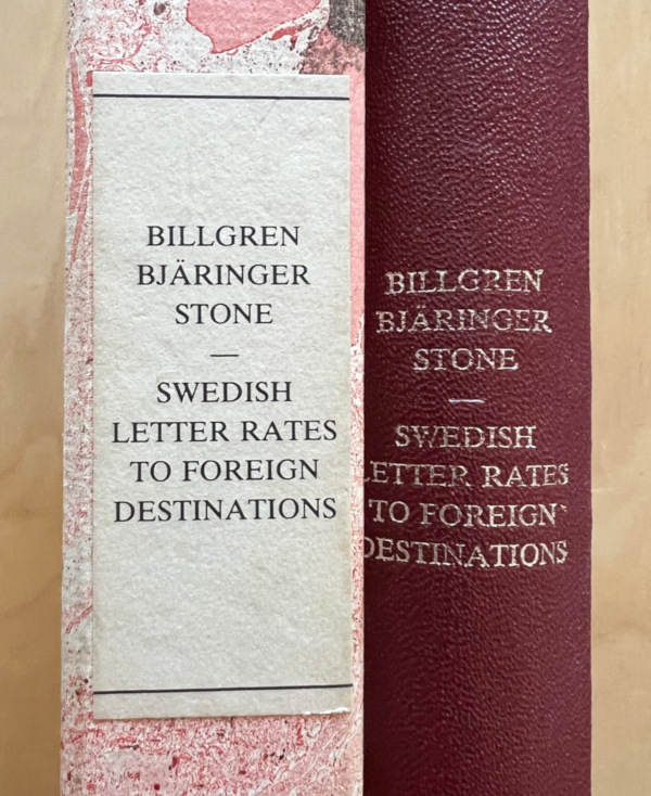 J. Billgren, T. Bjäringer & L. H. Stone: Swedish Letter Rates to Foreign Destinations 1855–1895 - 2