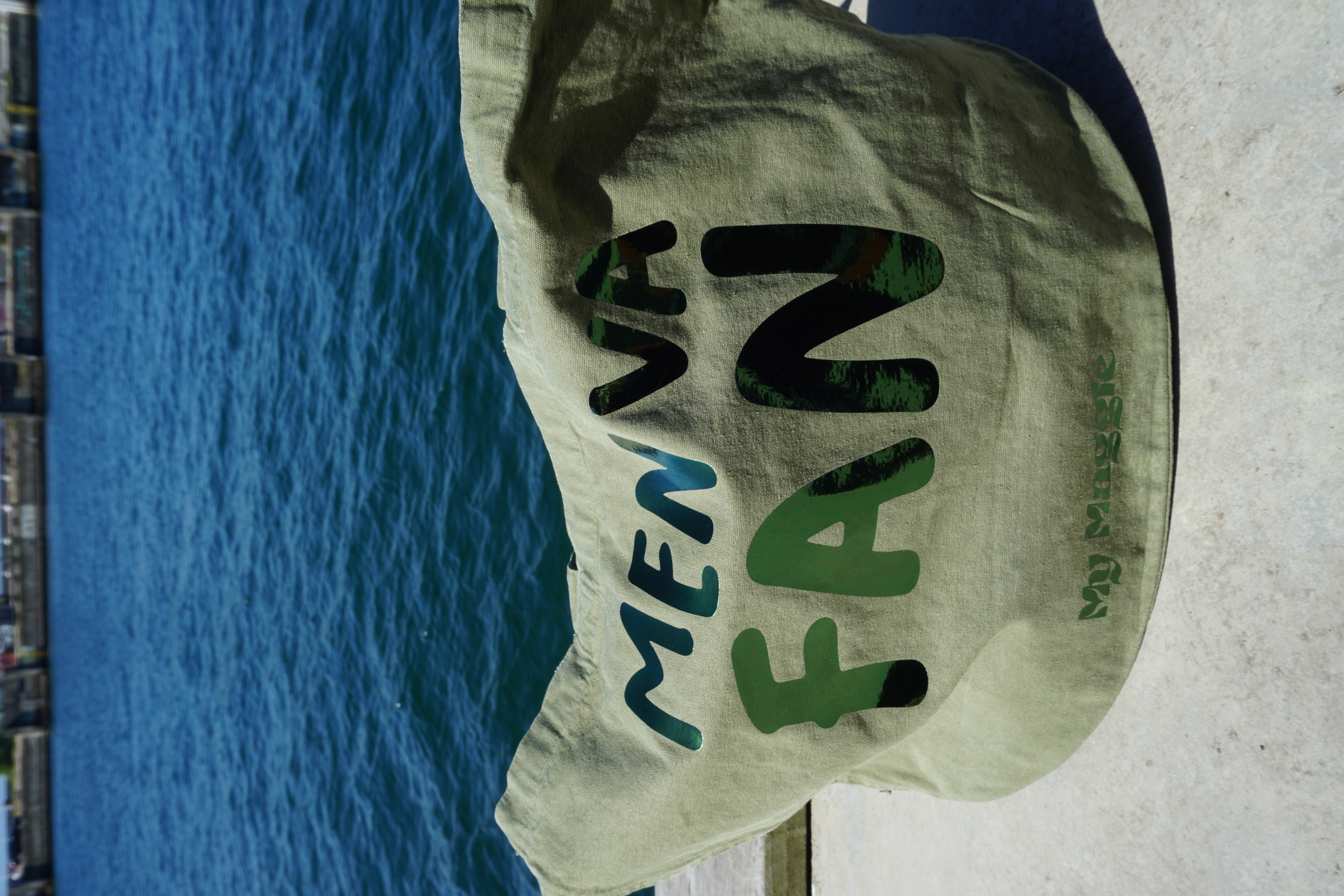 Tote bag moss with green metallic - 2