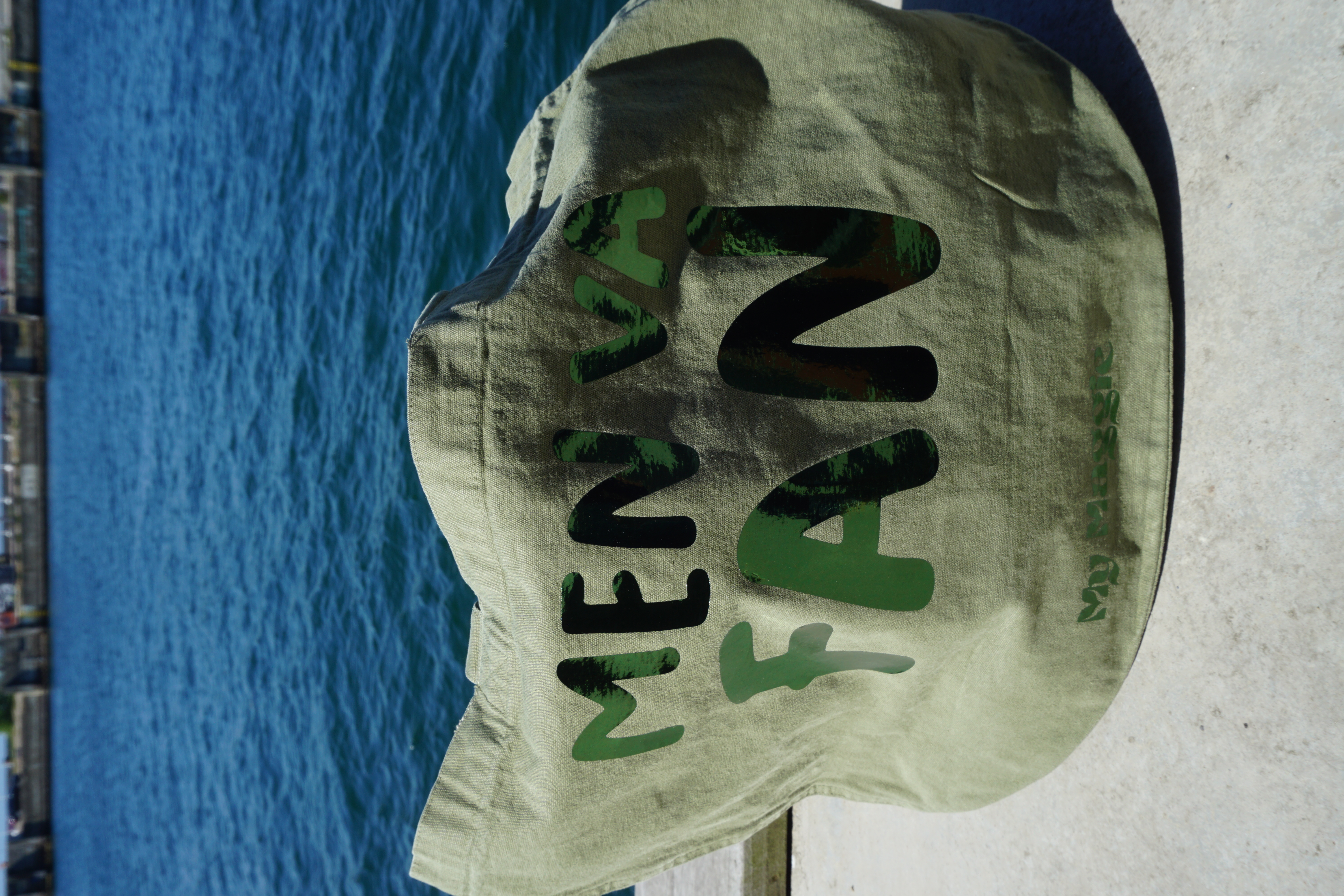 Tote bag moss with green metallic - 3