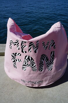 Tote bag with zebra print