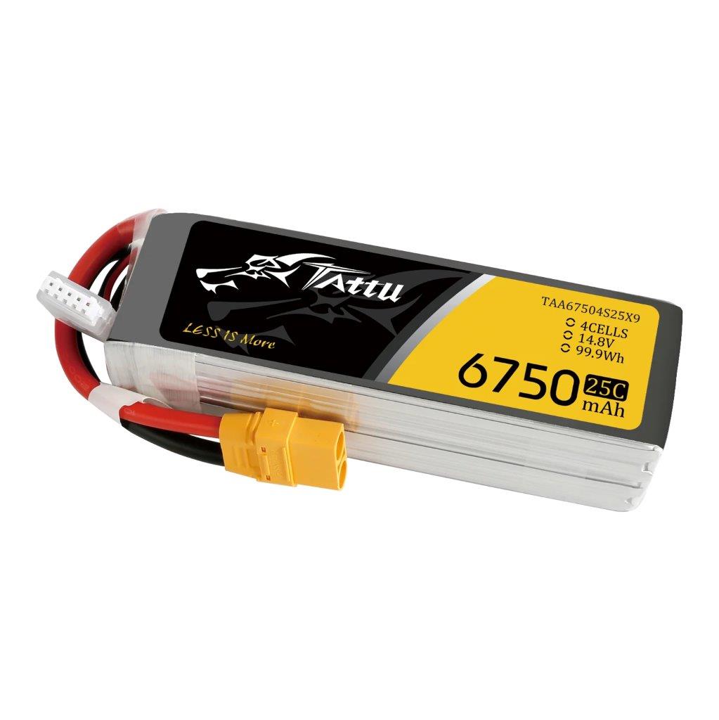 GensAce Tattu 6750mAh 14.8V 25C 4S1P Lipo Battery with XT90 - 2