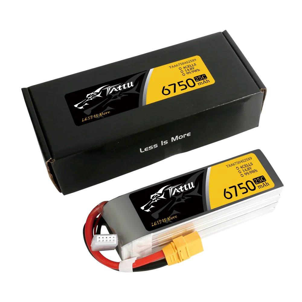 GensAce Tattu 6750mAh 14.8V 25C 4S1P Lipo Battery with XT90 - 5