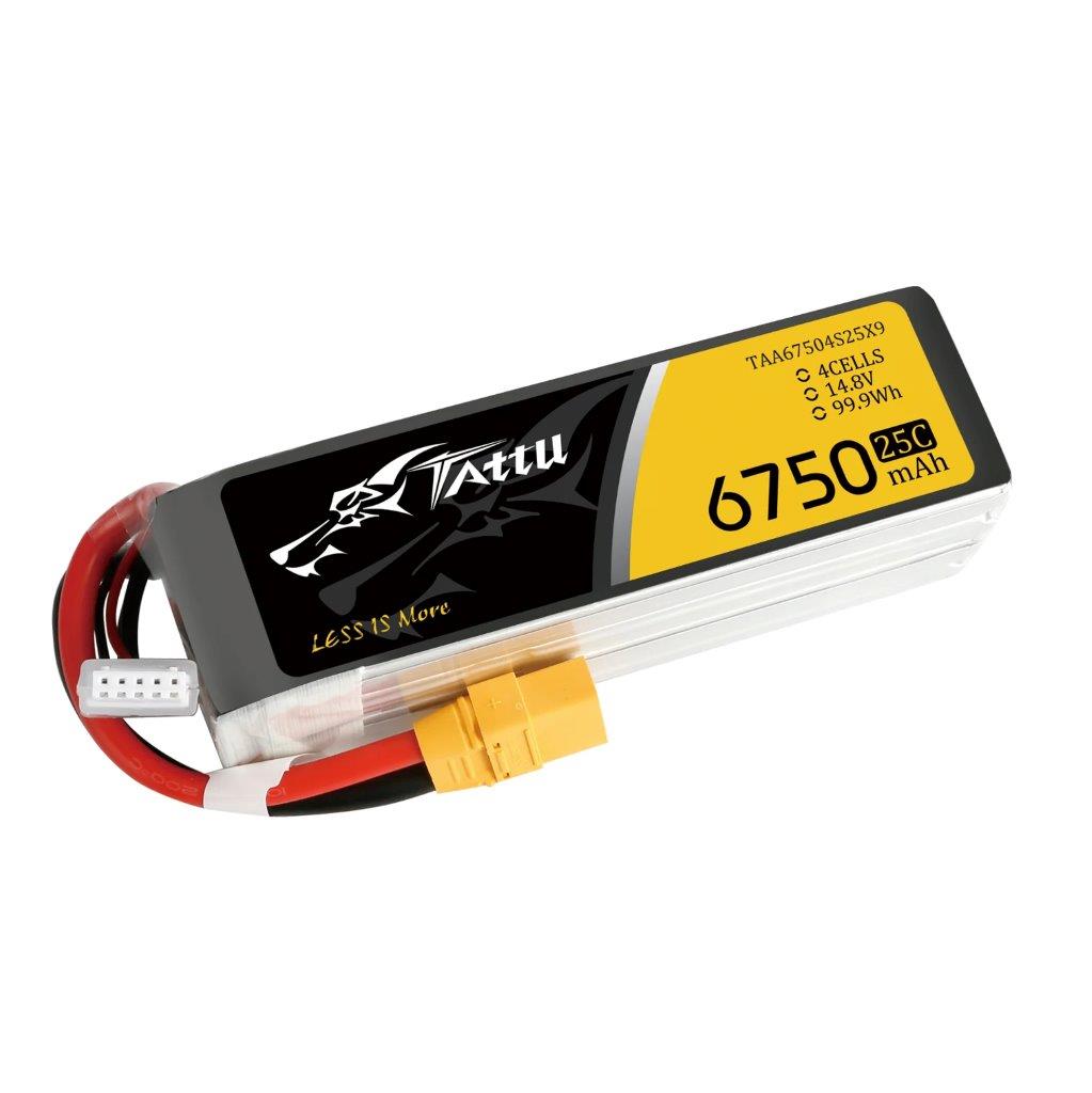 GensAce Tattu 6750mAh 14.8V 25C 4S1P Lipo Battery with XT90 - 3