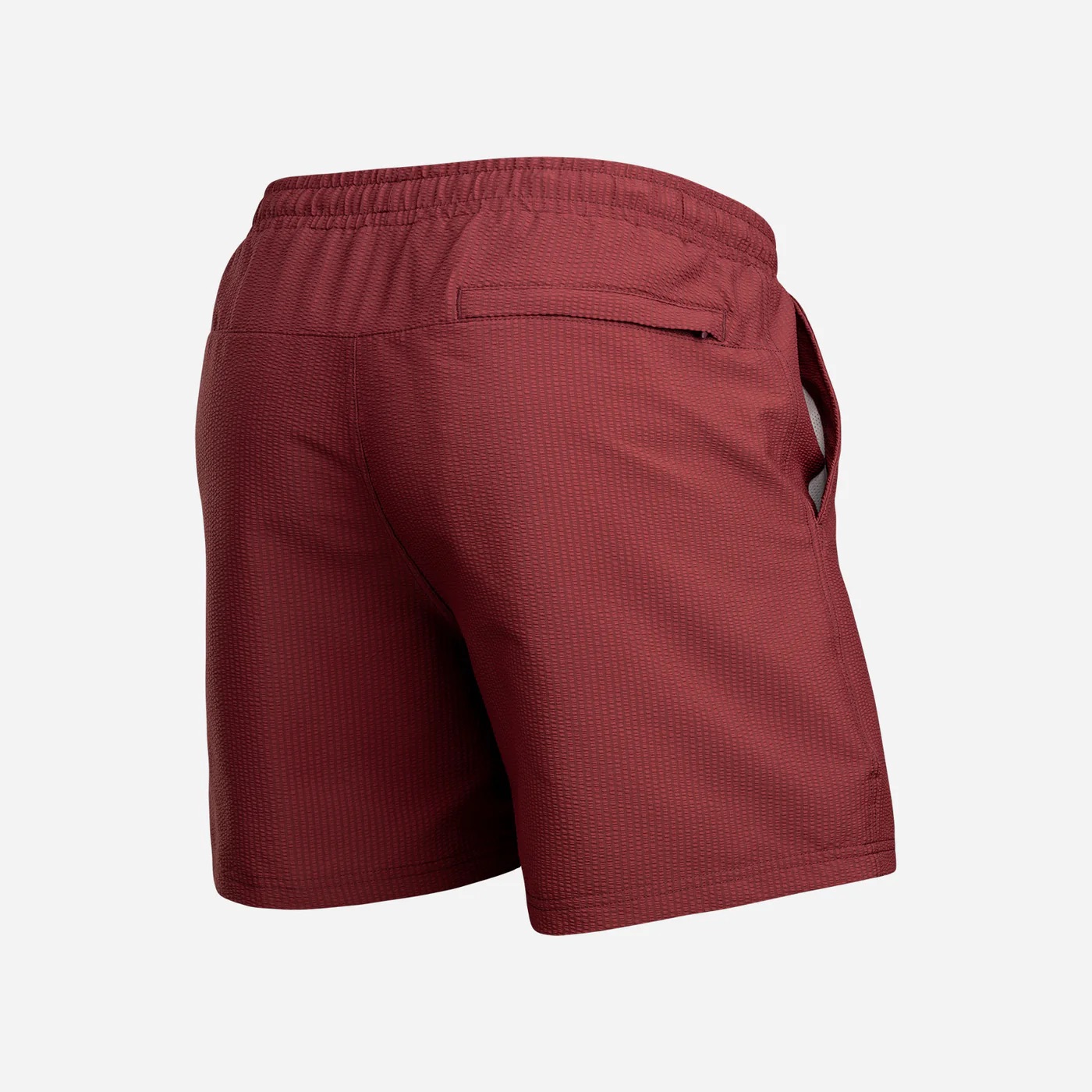 AGUA WAVE SWIM SHORT 2N1 - 5IN RED MAHOGANY - 2