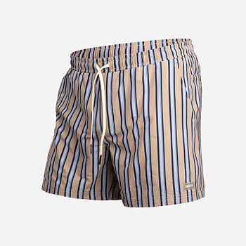 AGUA WAVE SWIM SHORT 2N1 - 5IN STRIPE-BEIGE