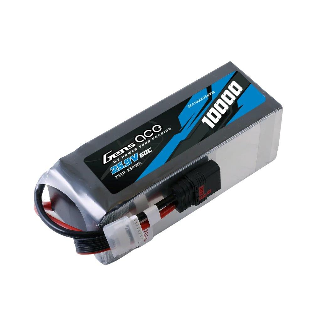 GensAce 10000mAh 25.9V 60C 7S1P Battery Pack with QS8 Plug - 2