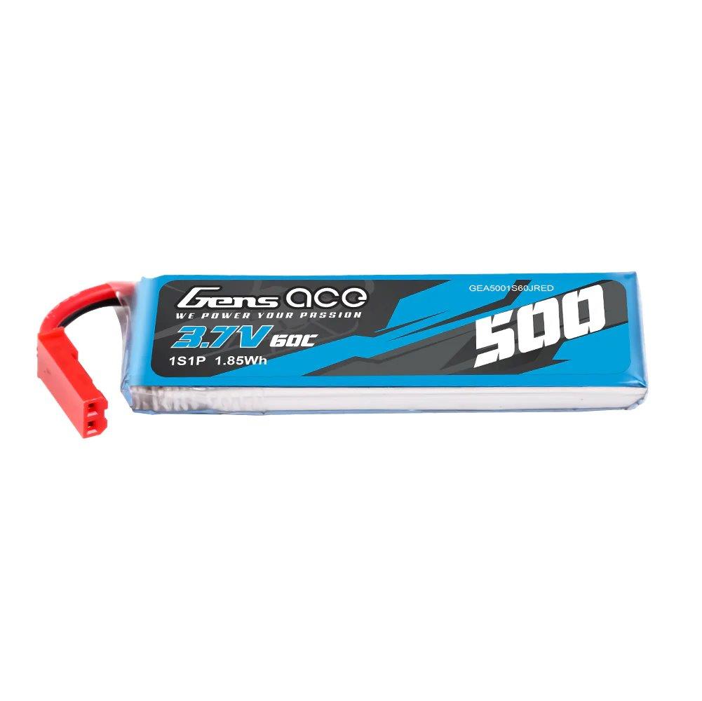 GensAce 500mAh 3.7V 60C 1S1P Lipo Battery Pack with JST-SYP Plug