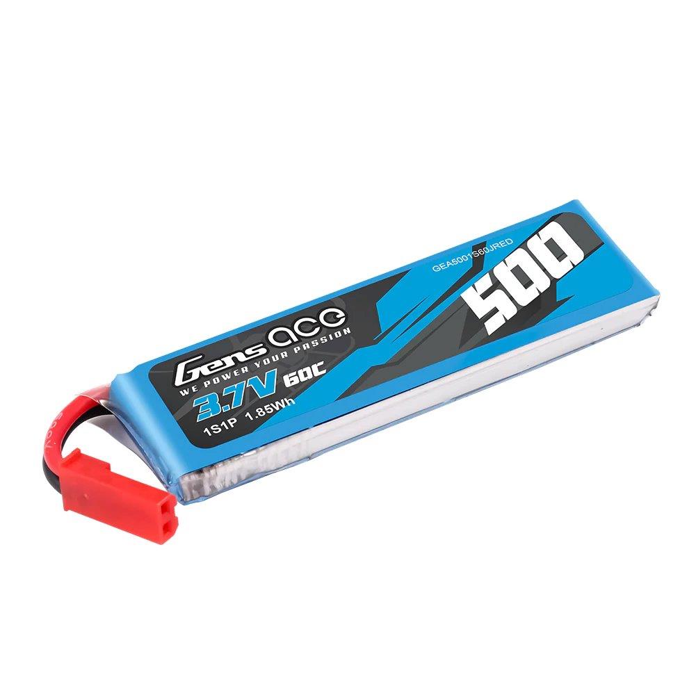 GensAce 500mAh 3.7V 60C 1S1P Lipo Battery Pack with JST-SYP Plug - 2