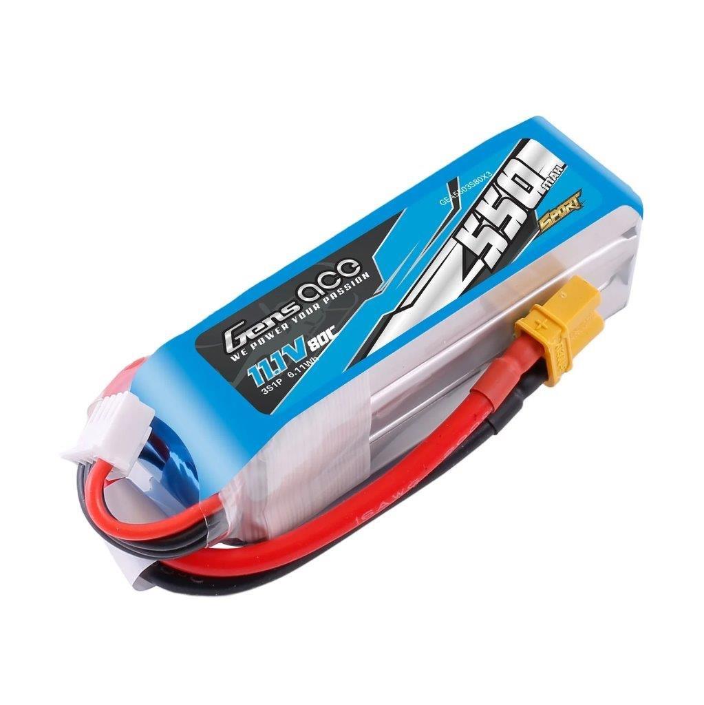 GensAce 550mAh 11.1V 80C 3S1P Lipo Battery Pack with XT30 Plug - 2