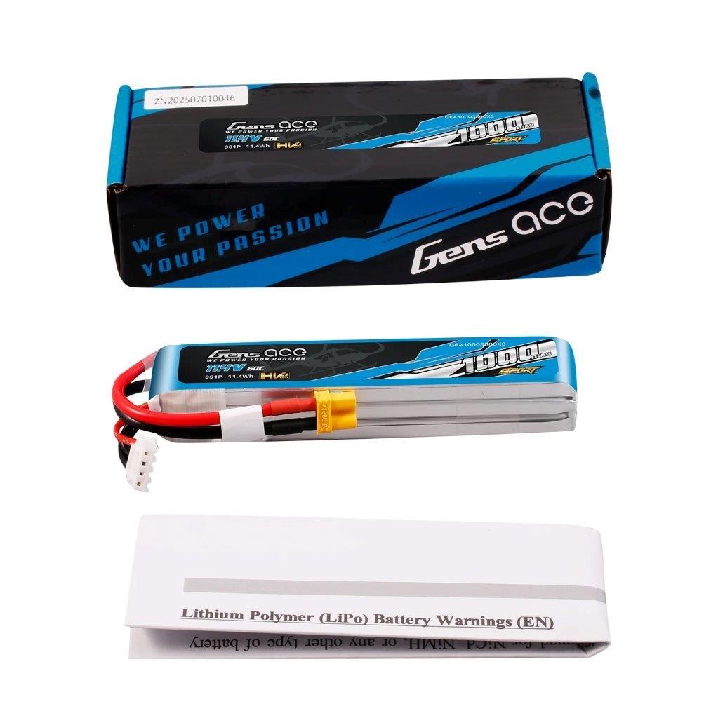 GensAce 1000mAh 3S 11.4V 60C Lipo Battery with XT30-plug ( F5J ) - 5