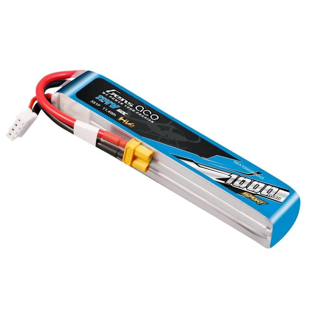 GensAce 1000mAh 3S 11.4V 60C Lipo Battery with XT30-plug ( F5J ) - 3