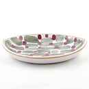Mari Simmulson (Djungel 1953) Oval Bowl with Green/Cerise Decor 18 cm #4102 (7)
