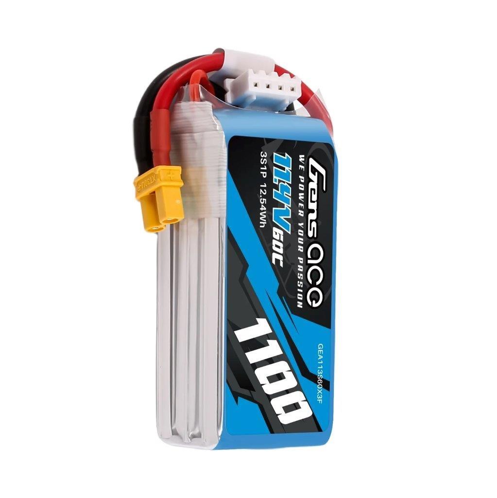 GensAce 1100mAh 11.4V 60C 3S1P Lipo Battery Pack with XT30-plug - 4