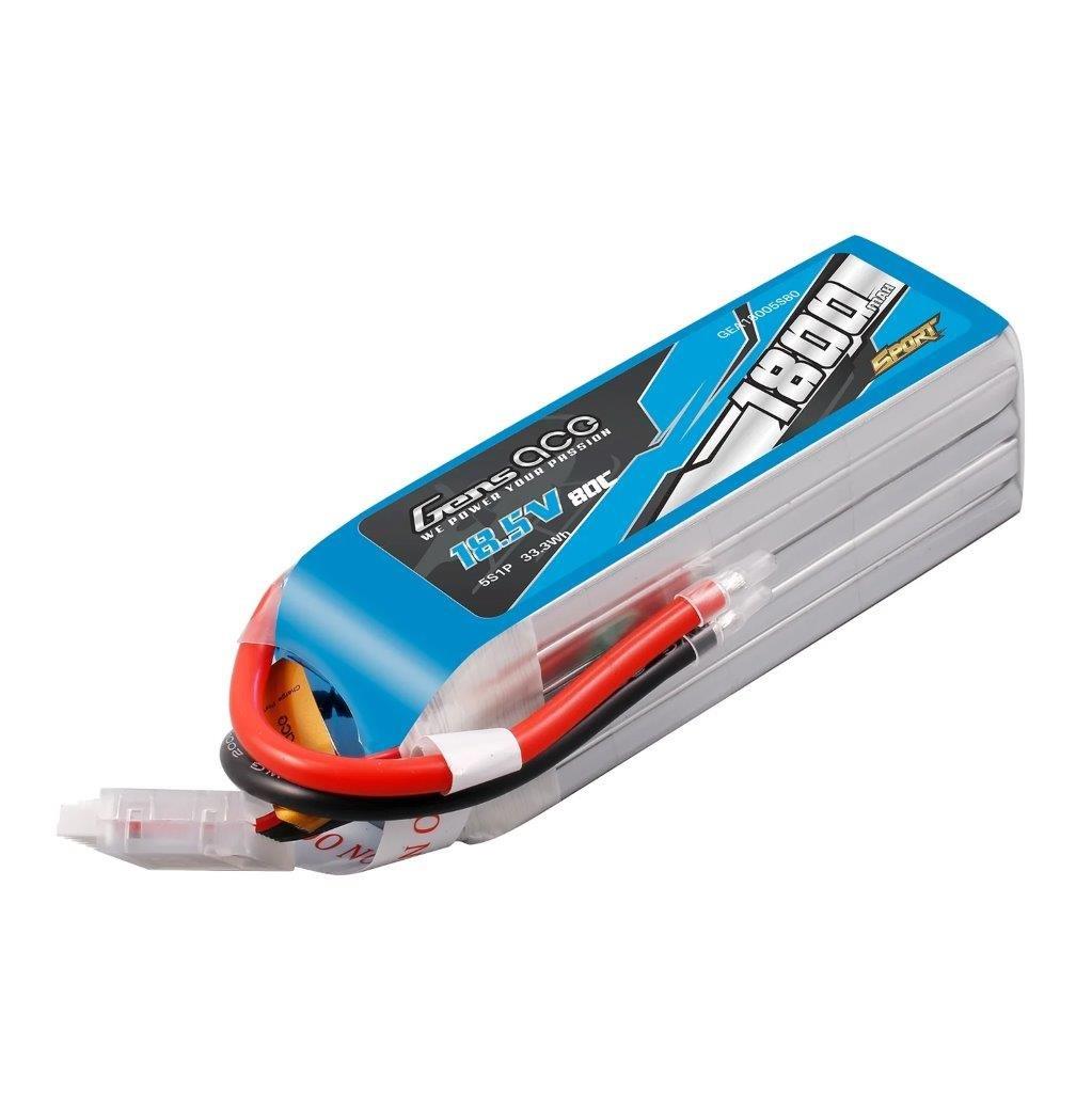 GensAce 1800mAh 5S 18.5V 80C Lipo Battery (F5B) - 2