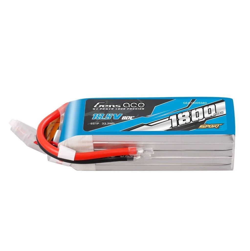 GensAce 1800mAh 5S 18.5V 80C Lipo Battery (F5B)
