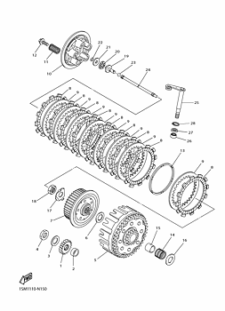 Yamaha 5NL163250000 PLATE, CLUTCH 2, 