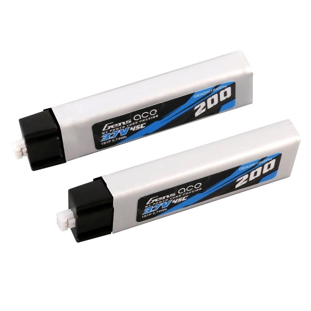 GensAce 200mAh 3.7V 45C 1S1P Lipo Battery (2pcs) - 4