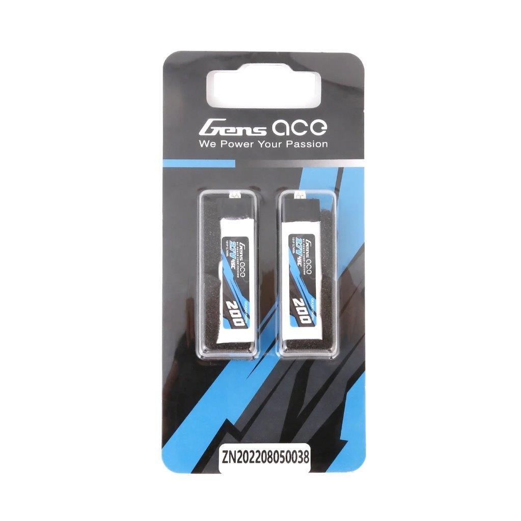 GensAce 200mAh 3.7V 45C 1S1P Lipo Battery (2pcs) - 2