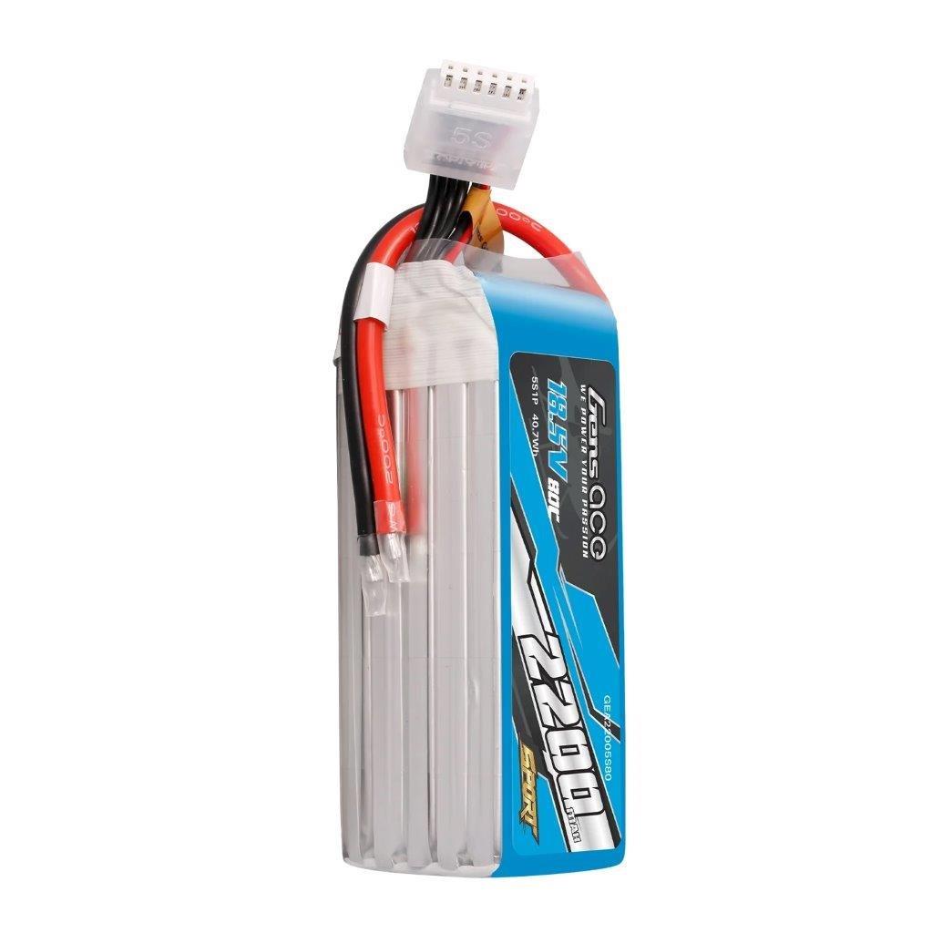 GensAce 2200mAh 18.5V 80C 5S1P Lipo Battery Pack ( F5B / F2B ) - 4